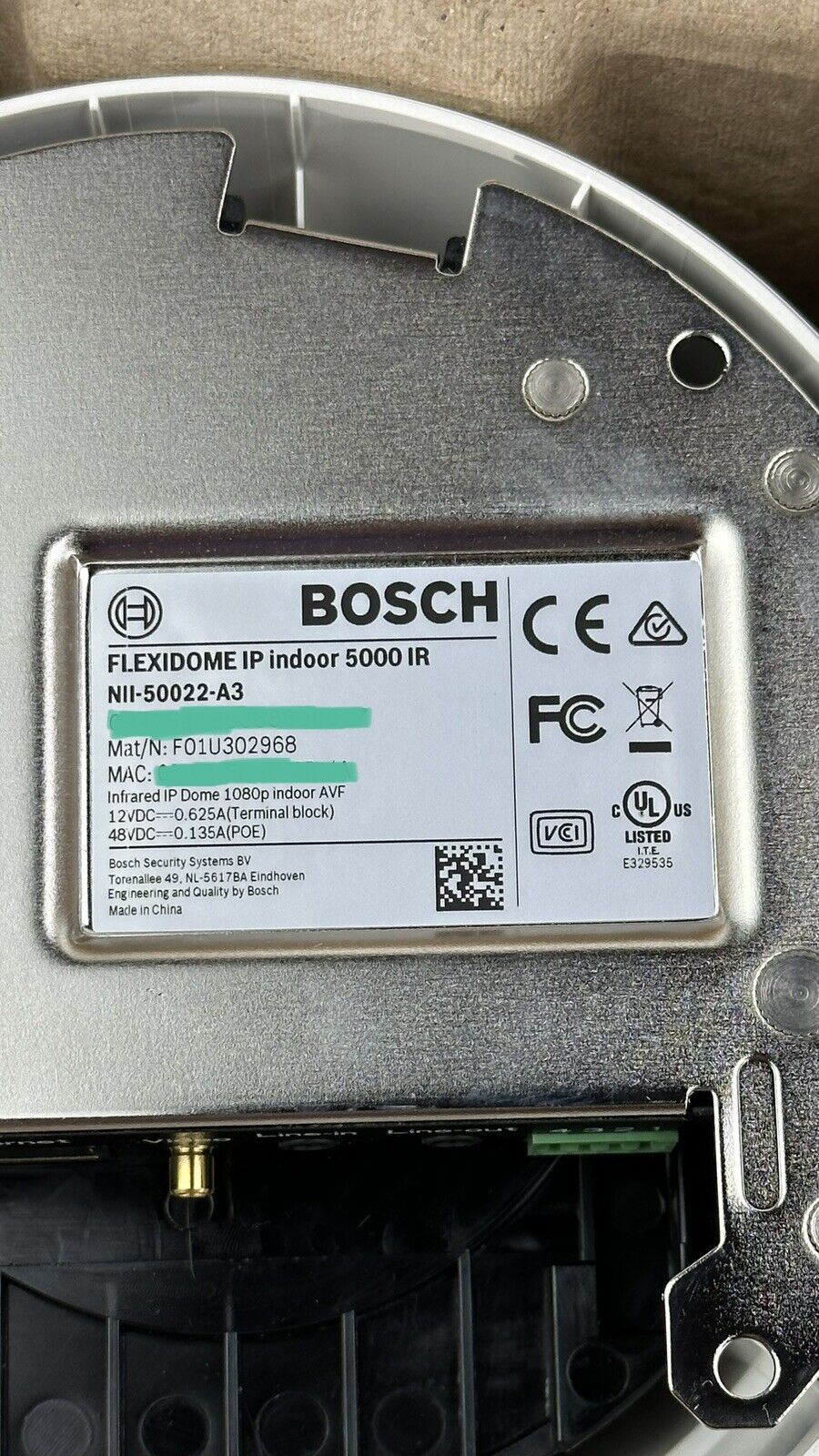 Lot of 10 Bosch NII-50022-A3 IP Indoor 5000 HD 1080p 3-10mm Camera AVF F1.3 Dome