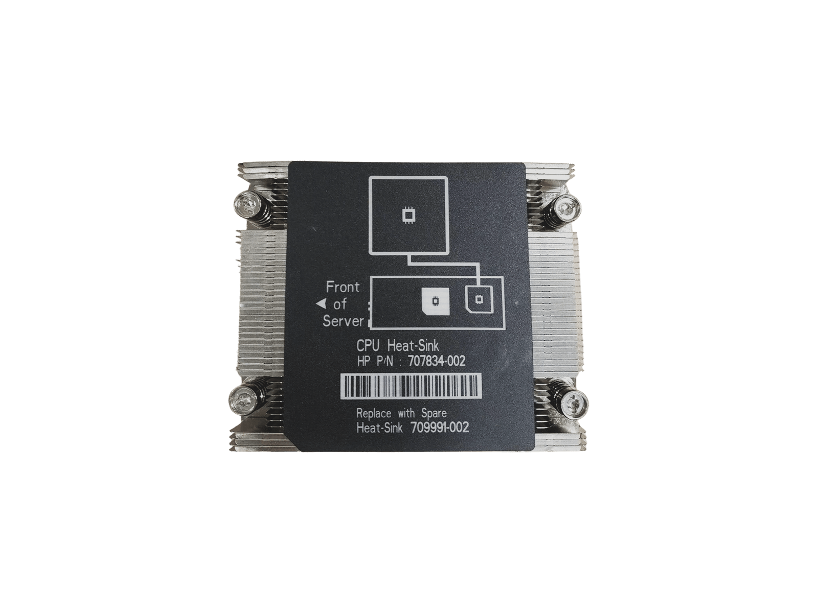 HP HPE Genuine Heatsink SL200 Series Gen8 PN 707834-002 SPN 709991-002 Rear G8.