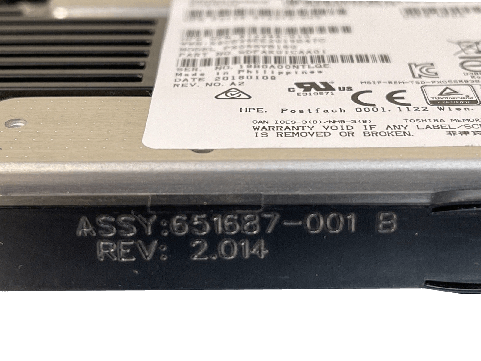 HPE 872509-001 1.6TB SAS 12Gb/s 2.5" SFF Mixed Use SC MLC SSD Solid State Drive