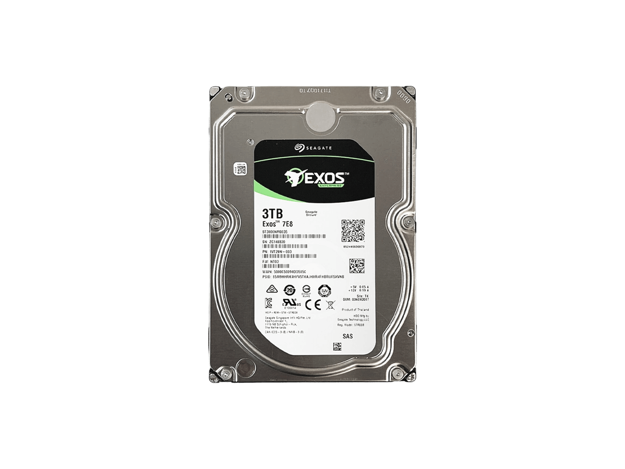 Seagate Exos 7E8 1VT20N-003 3TB SAS 12Gb/s 7.2K rpm 3.5" LFF HDD Hard Disk Drive