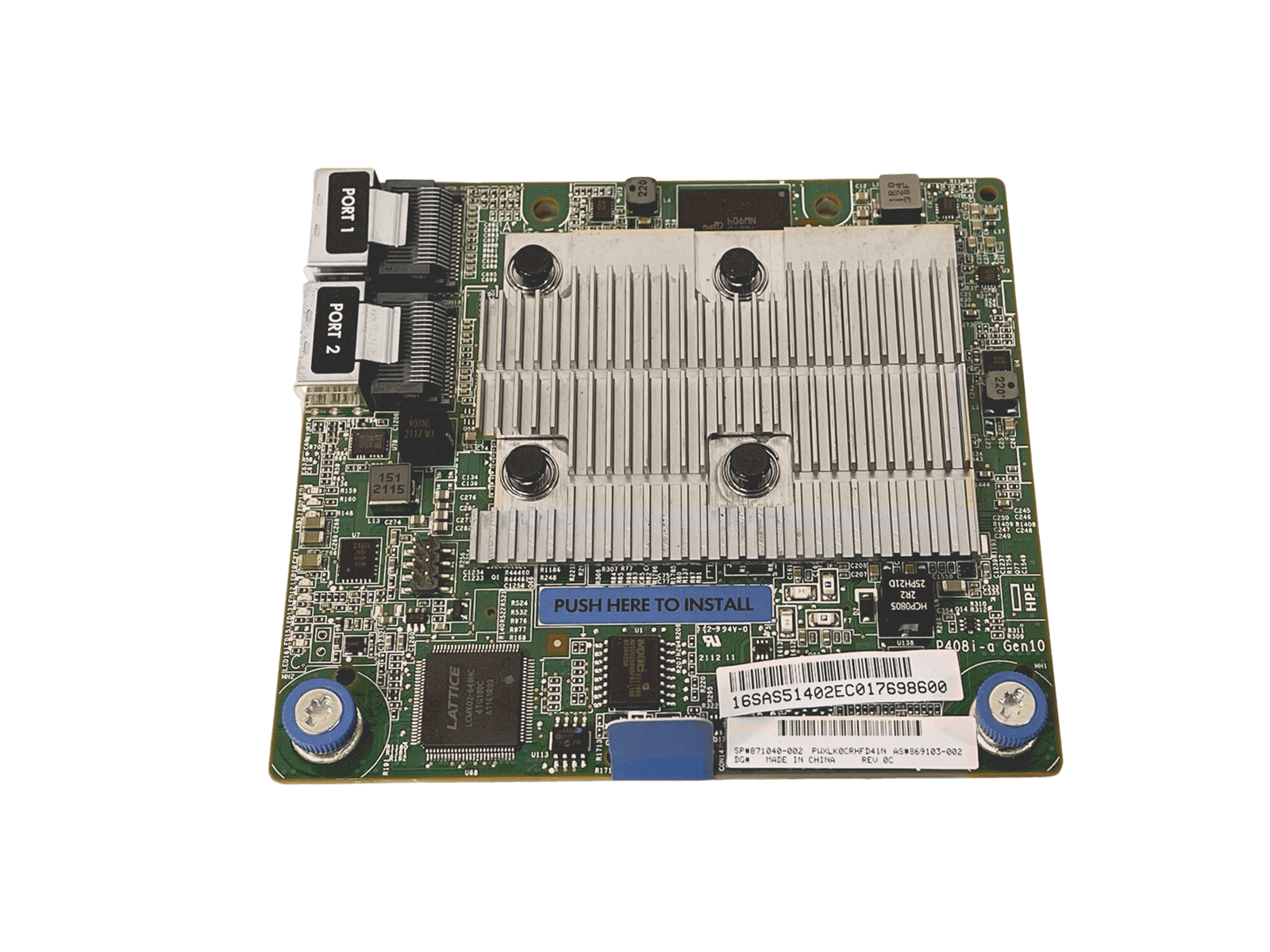 HPE 869081-B21 P408i-a SR Gen10 2GB Cache 12G SAS RAID Controller Adapter 2 Port 8 Lanes LH.