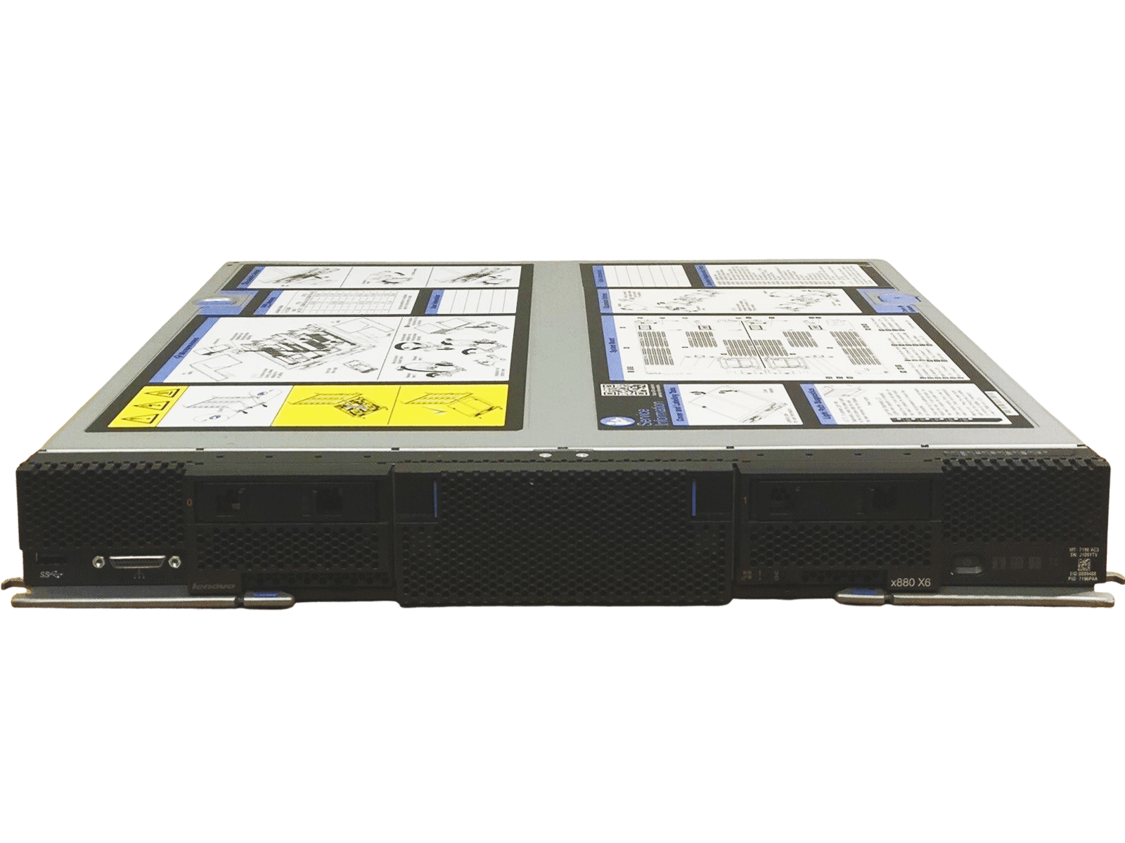 Lenovo FlexSystem x880 X6 Server Two E7-8867V3 2.5GHz 16/32 Core 768GB 2x SFF 7196-AC3.