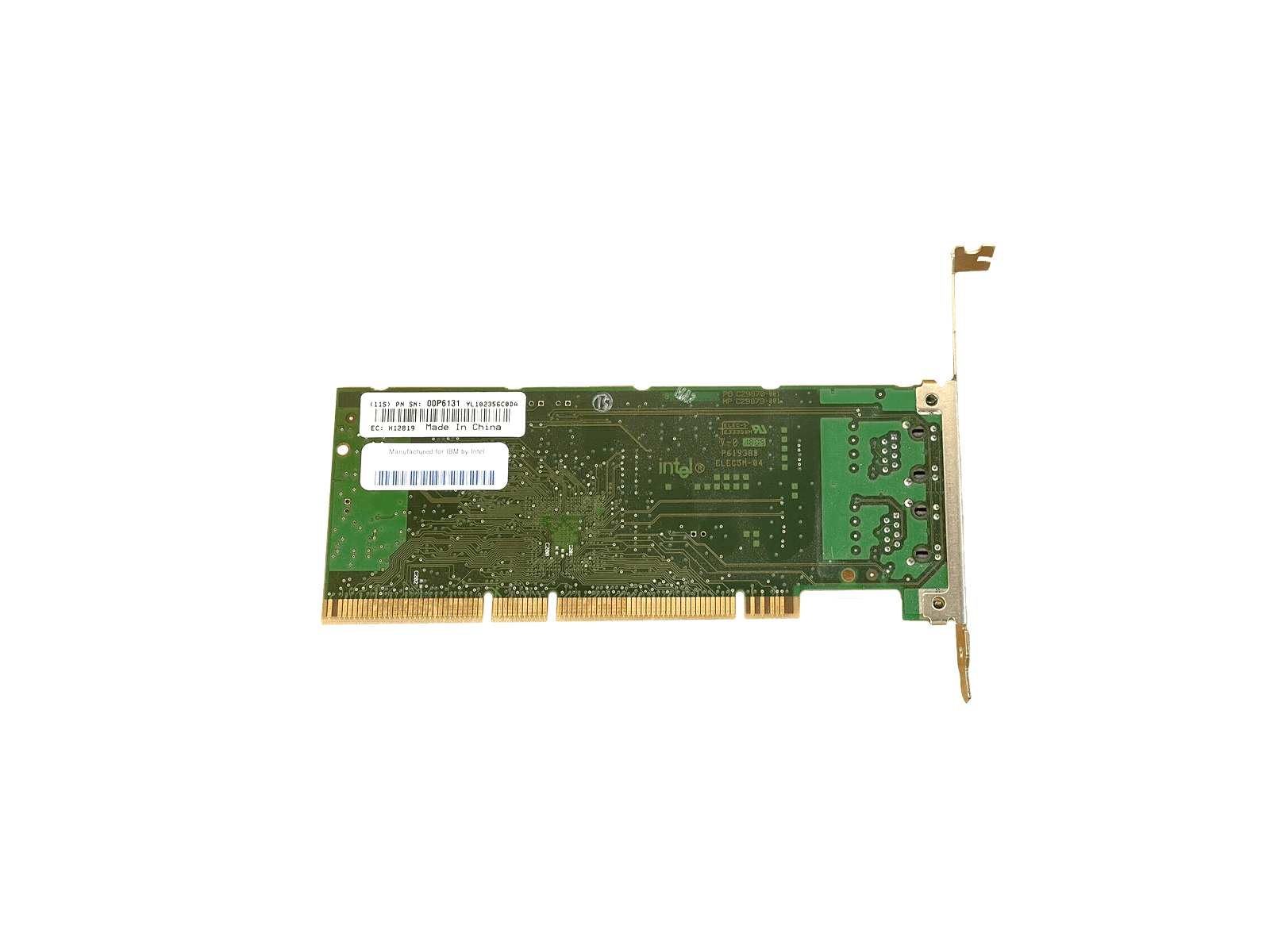 IBM Intel 00P4289 2-Port 10/100/1000 Base-TX Ethernet Adapter PCI-x FH Bracket.