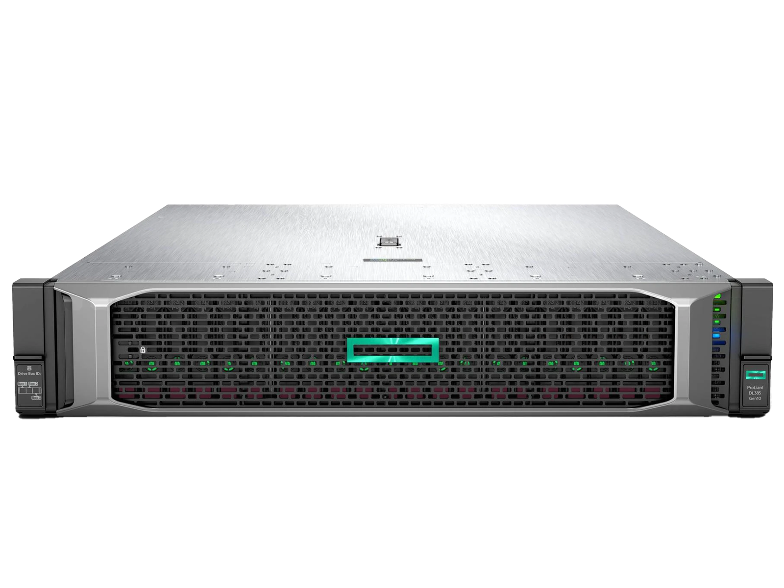 HPE DL385 Gen10 2x EPYC 7452 32-core 1024GB 24x 960GB SSD 2x PSU P408i-a 100GbE