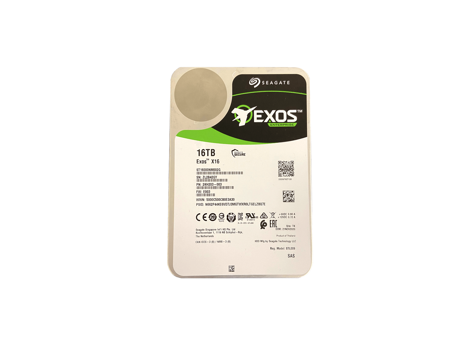 Seagate Exos X16 2KH203-003 16TB SAS 12Gb/s 7.2K rpm 3.5" LFF HDD Hard Disk Drive
