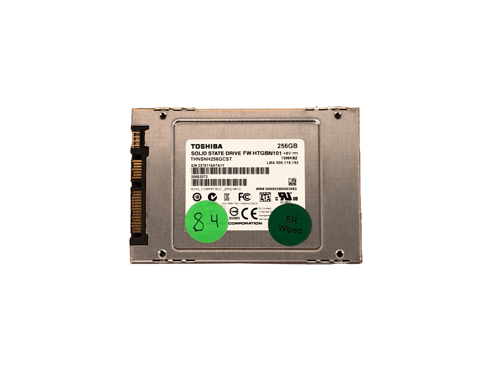 Toshiba THNSNH256GCST 256GB SATA 6Gb/s 2.5" SFF MLC SSD Solid State Drive