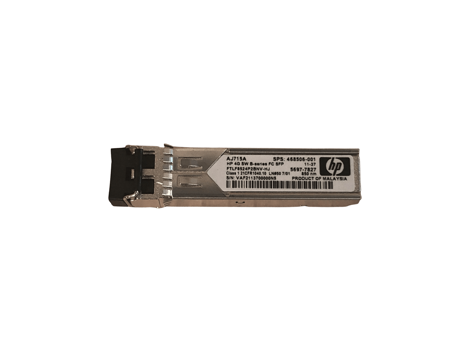 HP AJ715A B-Series 4G SFP SW LC-LC Multi-Mode MMF 850nm 150m Transceiver