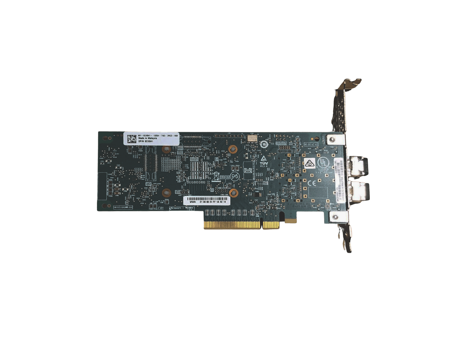 Dell 0CK9H1 QLogic QLE2692 Dual Port Fibre Channel 16Gb PCI-e 3.0 HBA FC FH with SFP+.