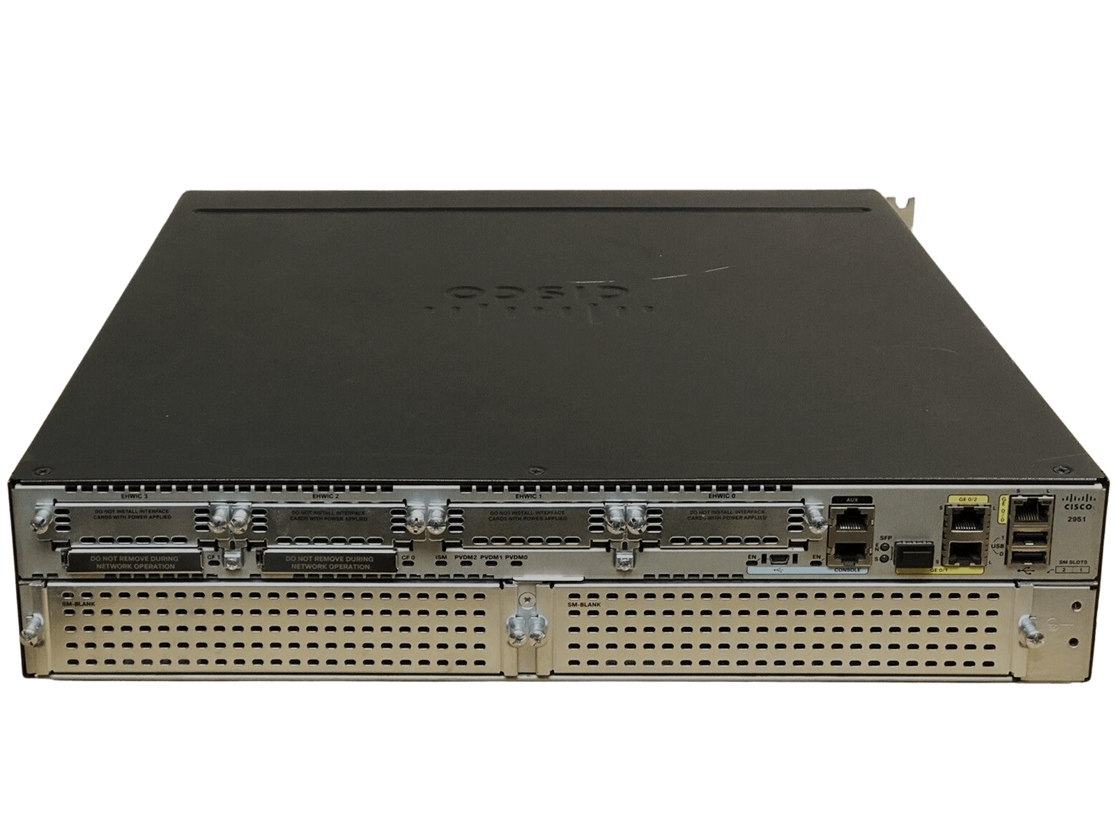 Cisco 2951 Gigabit Router 1.5GB-D 2GB-CF IPBase Security UC 3GE SL-29-SEC-UC-K9.