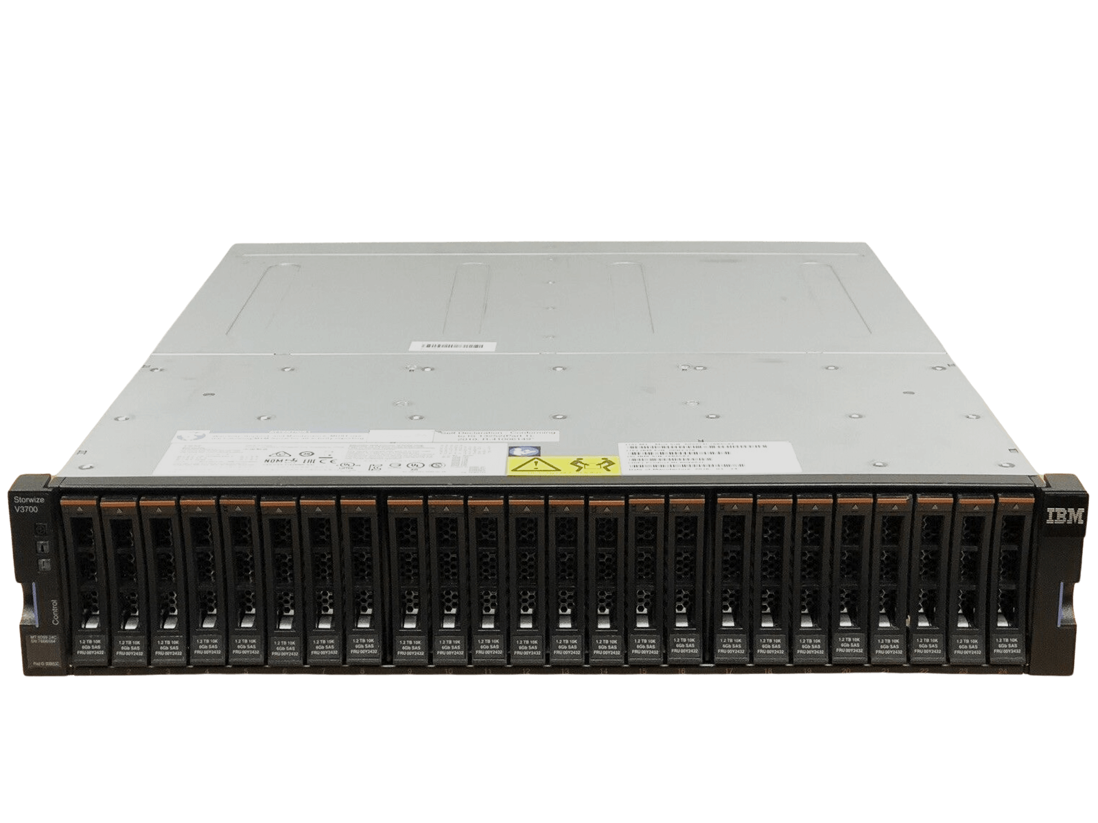 IBM Lenovo 00Y2491 Storwize V3700 2x Controller 24x 1.2TB 10K 00Y2432 8G FC Rail.