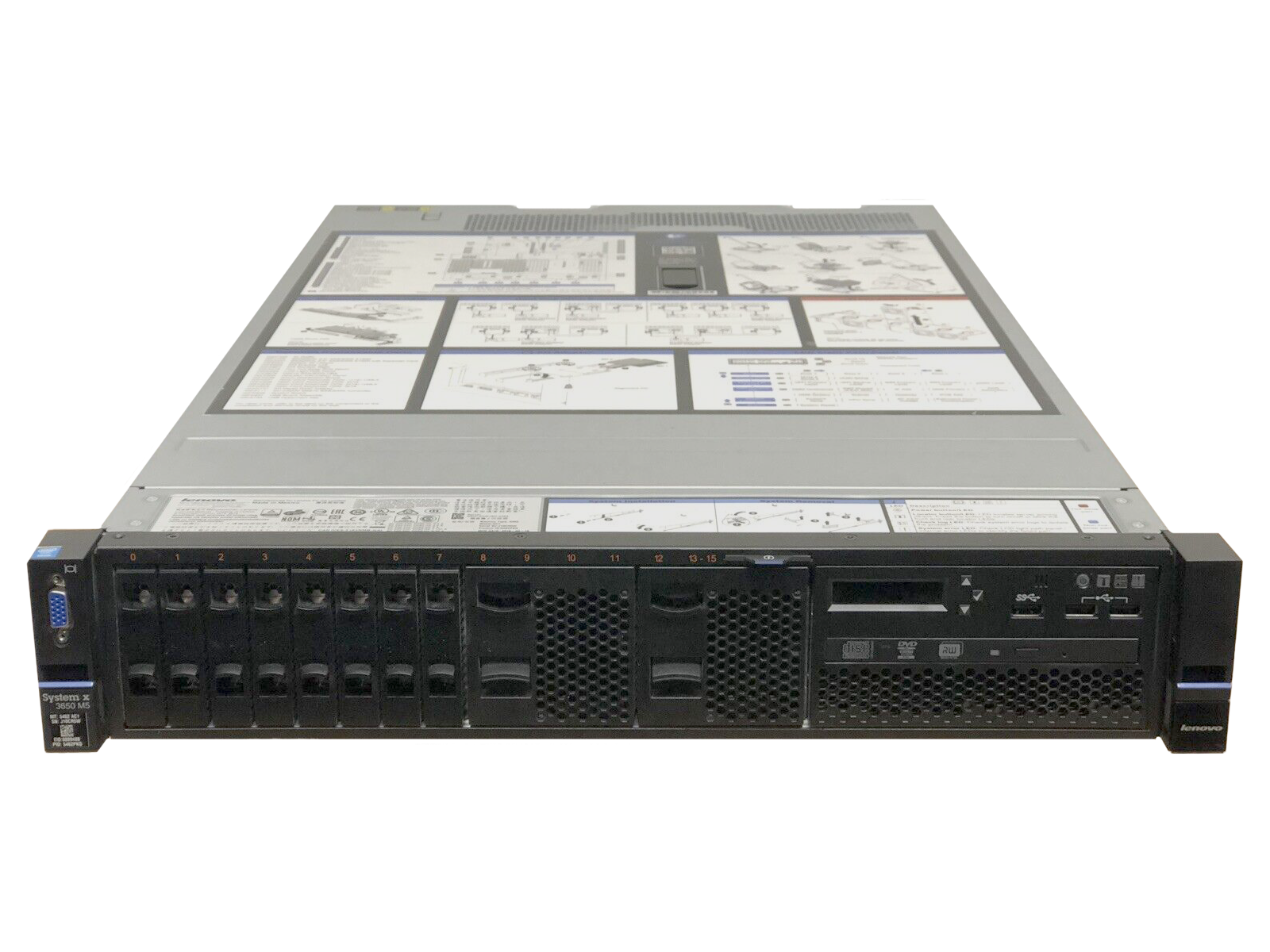 Lenovo x3650 M5 Server 2x E5-2690 v3 12-core 2.6GHz 128GB 8bay SFF 2x 900W M5210