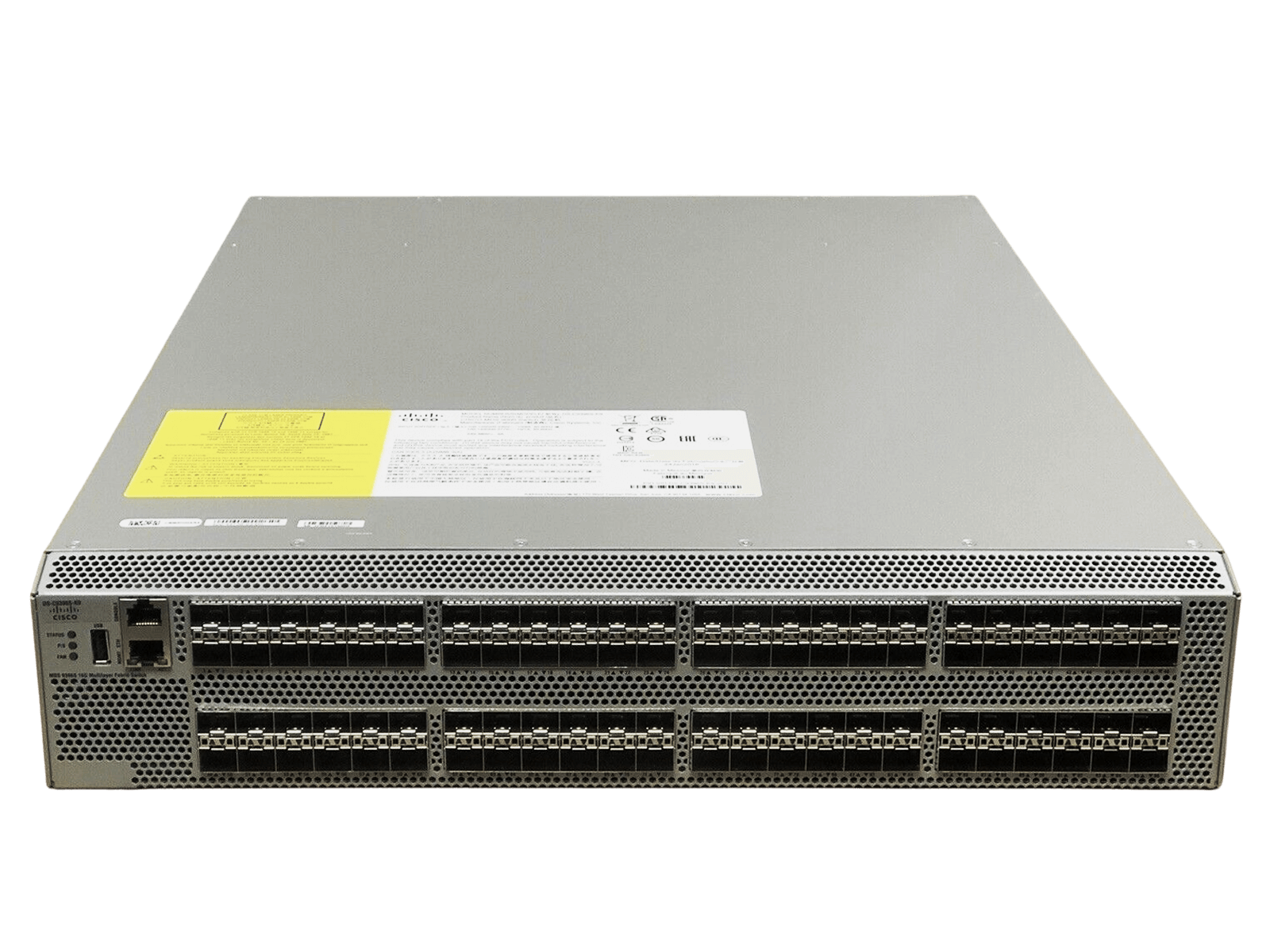 Cisco DS-C9396S 16G FC Fabric Switch 48 Active Ports Port Side Exhaust 2x AC PSU.