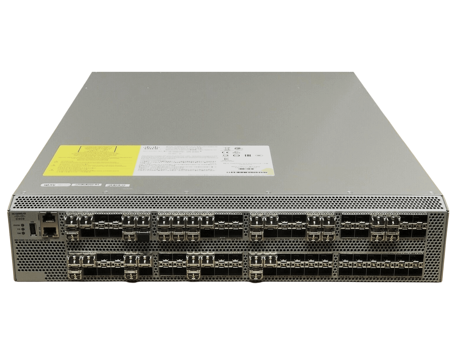 Cisco DS-C9396S 16G FC Switch 48 Active Ports with 44x 16Gb/s SFP+ PE 2x AC PSU.
