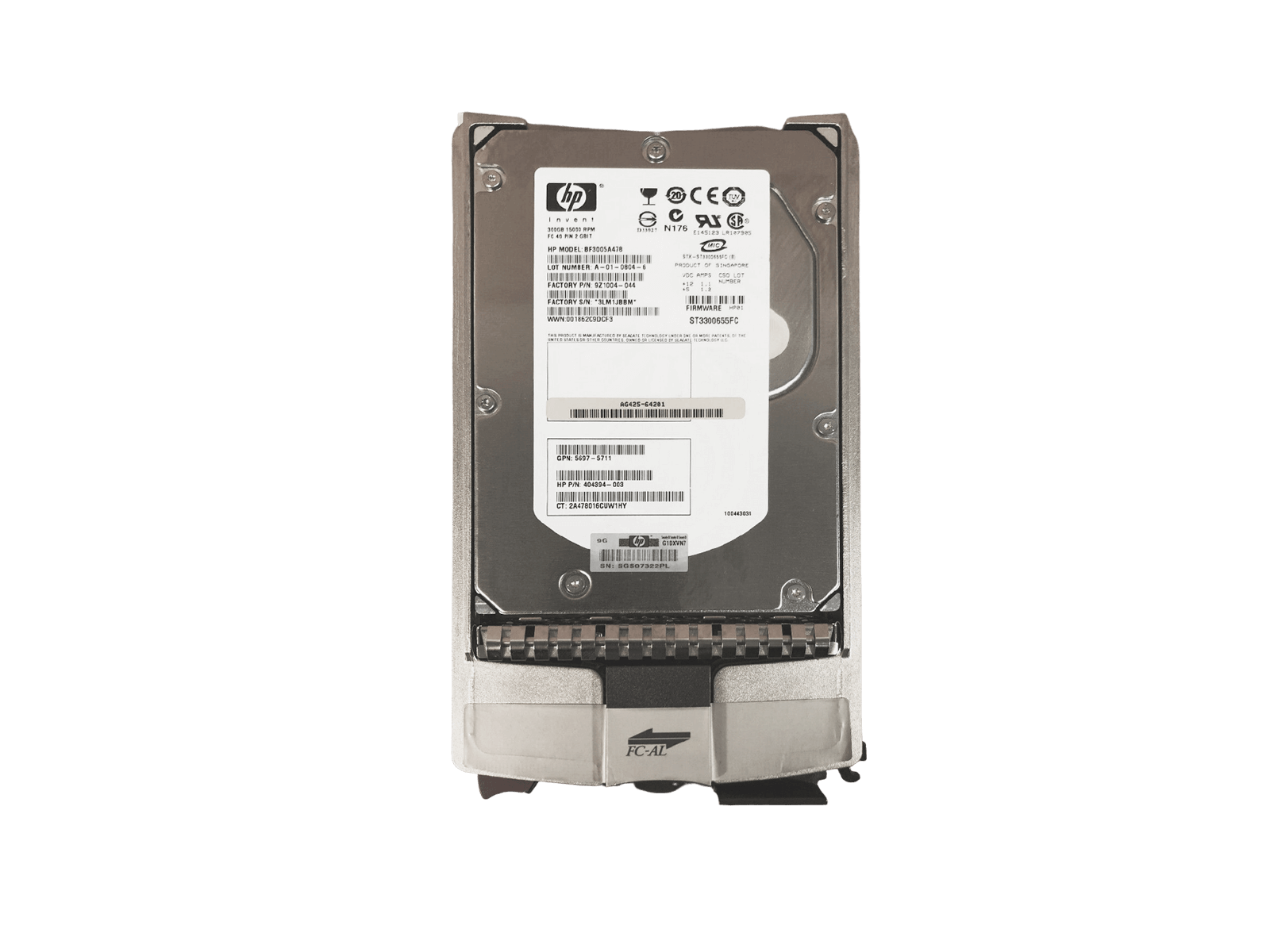 HP 416728-007 300GB Fibre Channel 40 pin 2Gb/s 15K rpm 3.5" LFF HDD Hard Disk Drive
