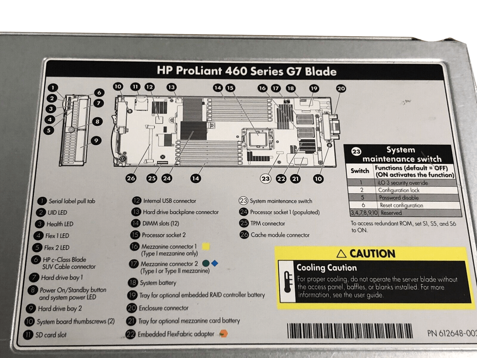HP Proliant BL460c G7 Blade Server Two 6 Core Xeon X5675 72GB RAM 2x 300GB 10K.