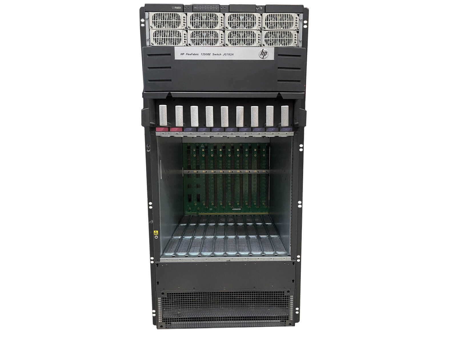 HP FlexFabric 12508E Switch Chassis LG782A 8x AC 2KW PSU 2x Fan Module