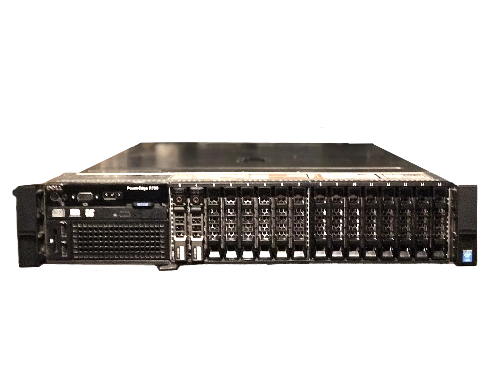 Dell R730 16 Bay Dual E5-2650V3 32GB 5x 250GB 7.2K 2x PSU H730P Bezel iD8 Ent.