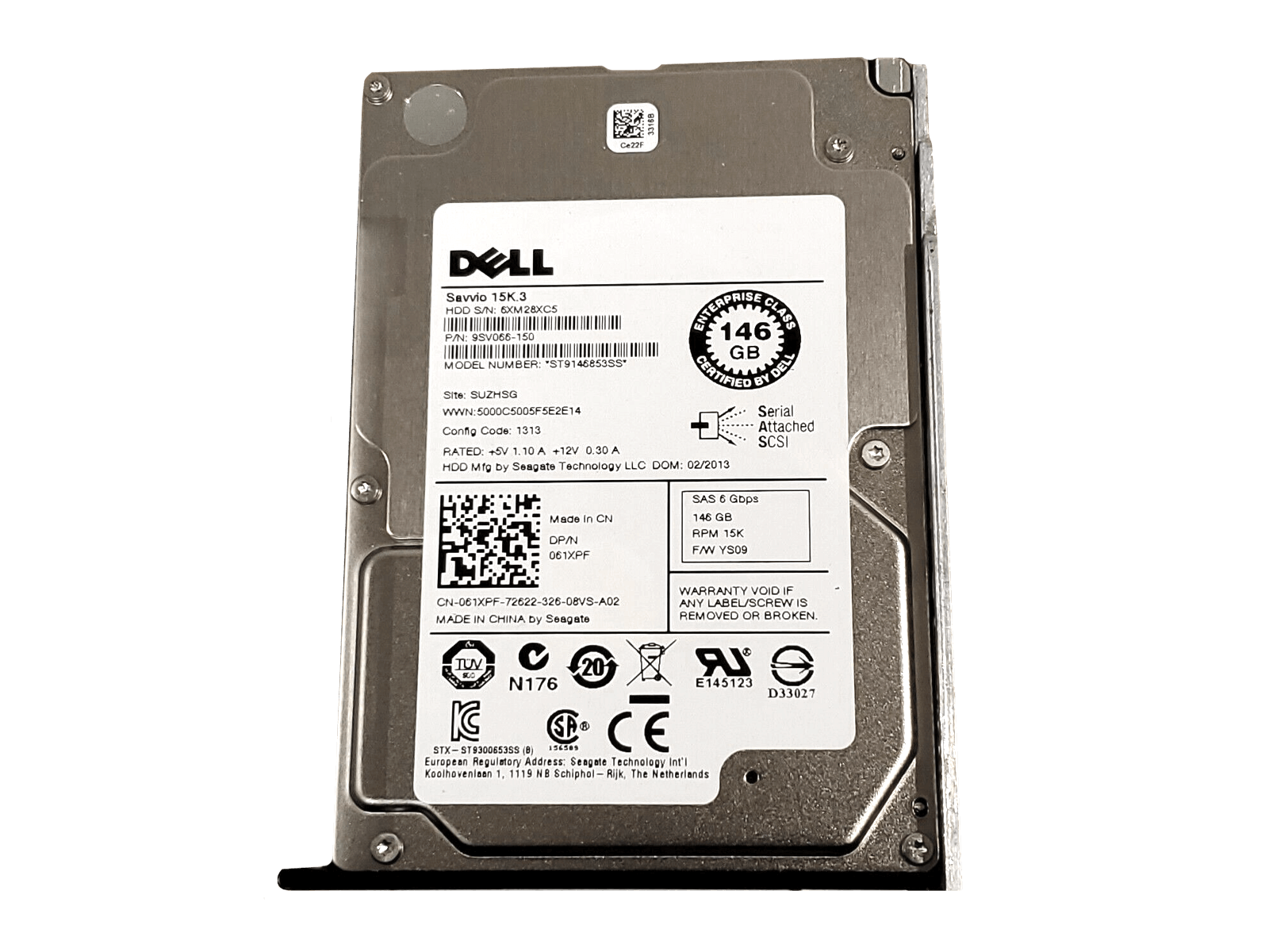 Dell 061XPF 146GB SAS 6Gb/s 15K rpm 2.5" SFF HDD Hard Disk Drive
