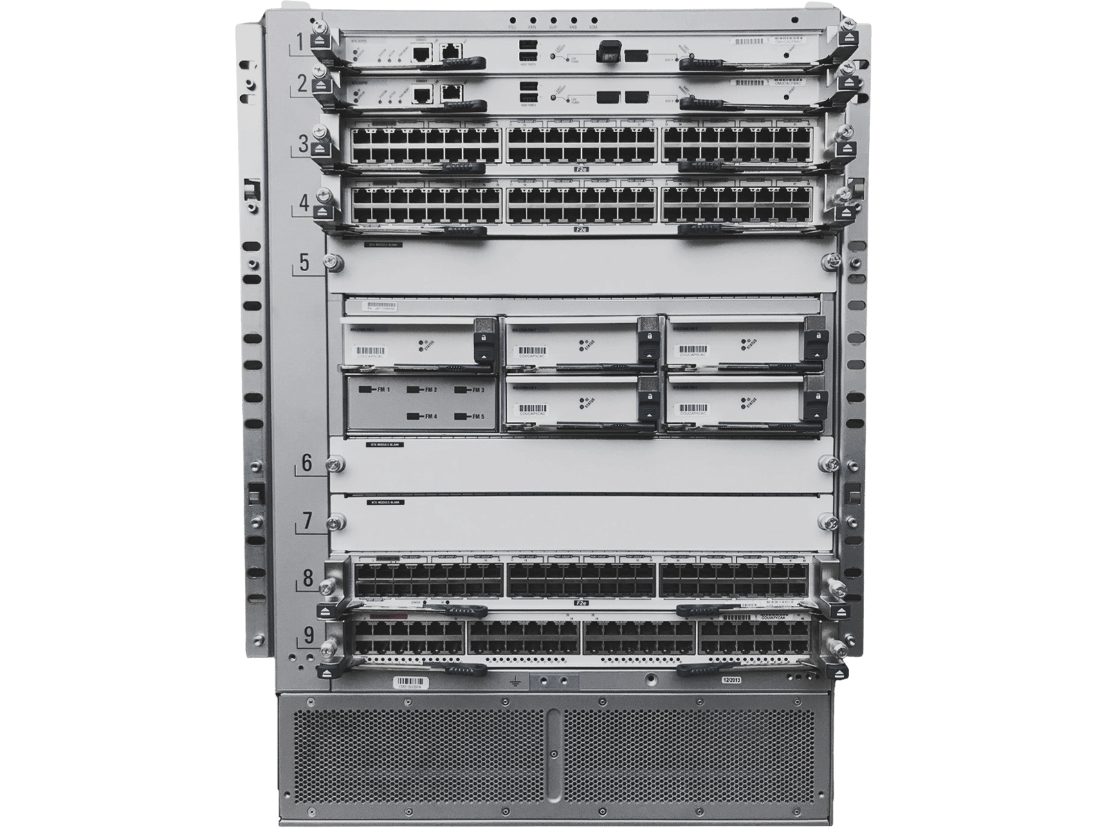 Cisco Nexus N7K-C7009 2x SUP2E 3x F248XT-25E M148GT-11 2x AC-7.5KW 5x FAB-2 F2e.