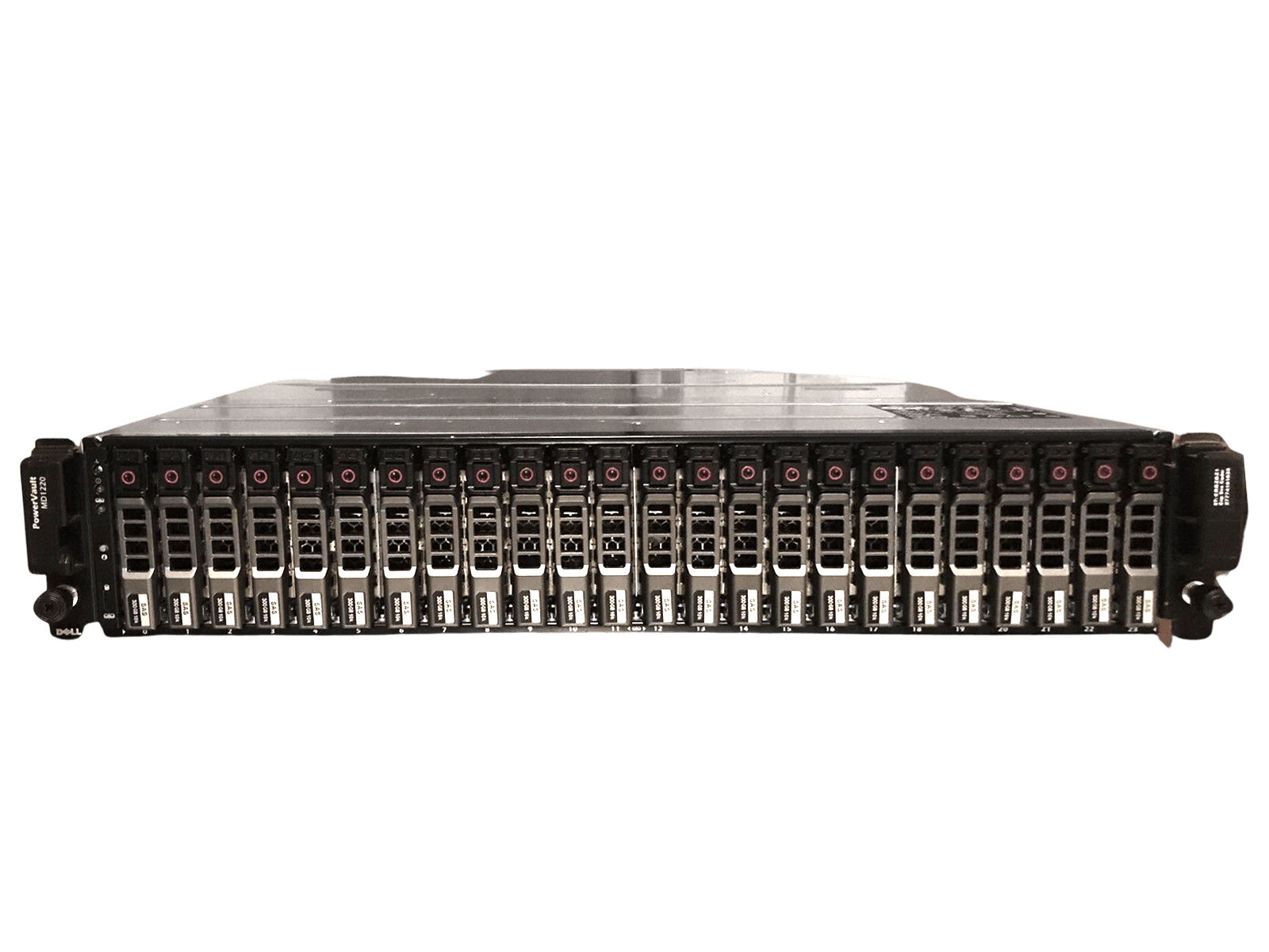 Dell PowerVault MD1220 24x 500GB SED SAS 7.2K Storage 2x EMM 12TB Bezel Rails.