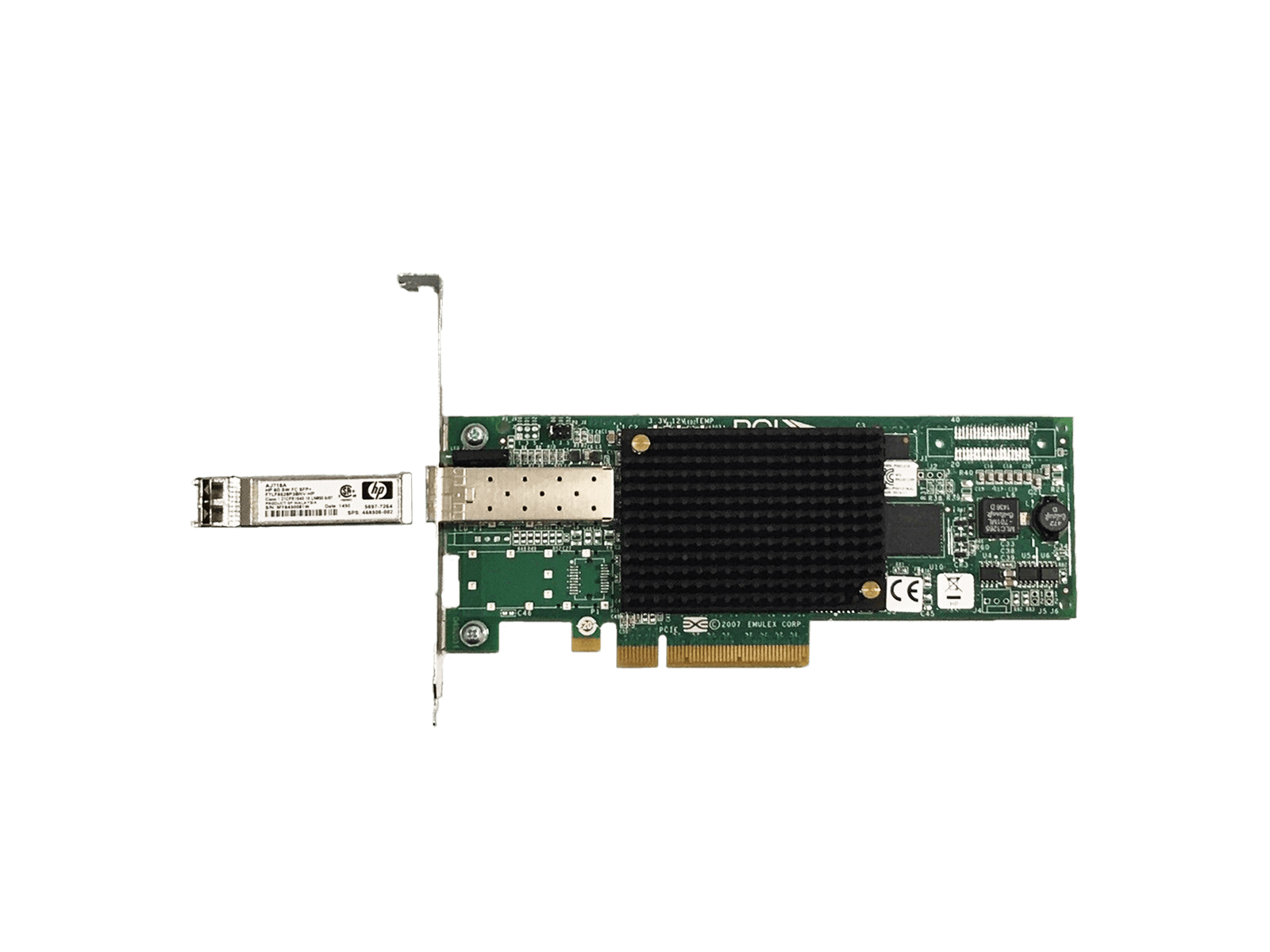 HP AJ762B 8Gb PCI-e FC HBA Emulex StorageWorks HPE 1x SFP Transceiver FH 81E.