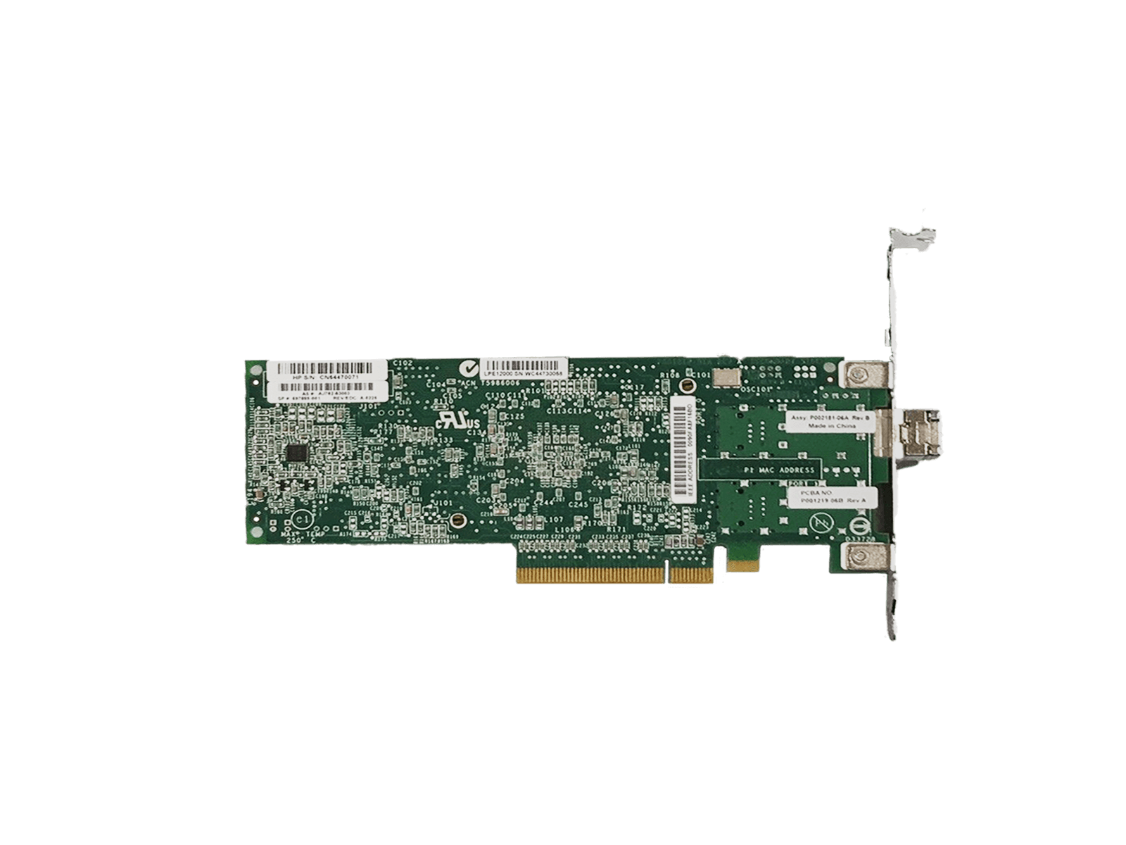 HP AJ762B 8Gb PCI-e FC HBA Emulex StorageWorks HPE 1x SFP Transceiver FH 81E.