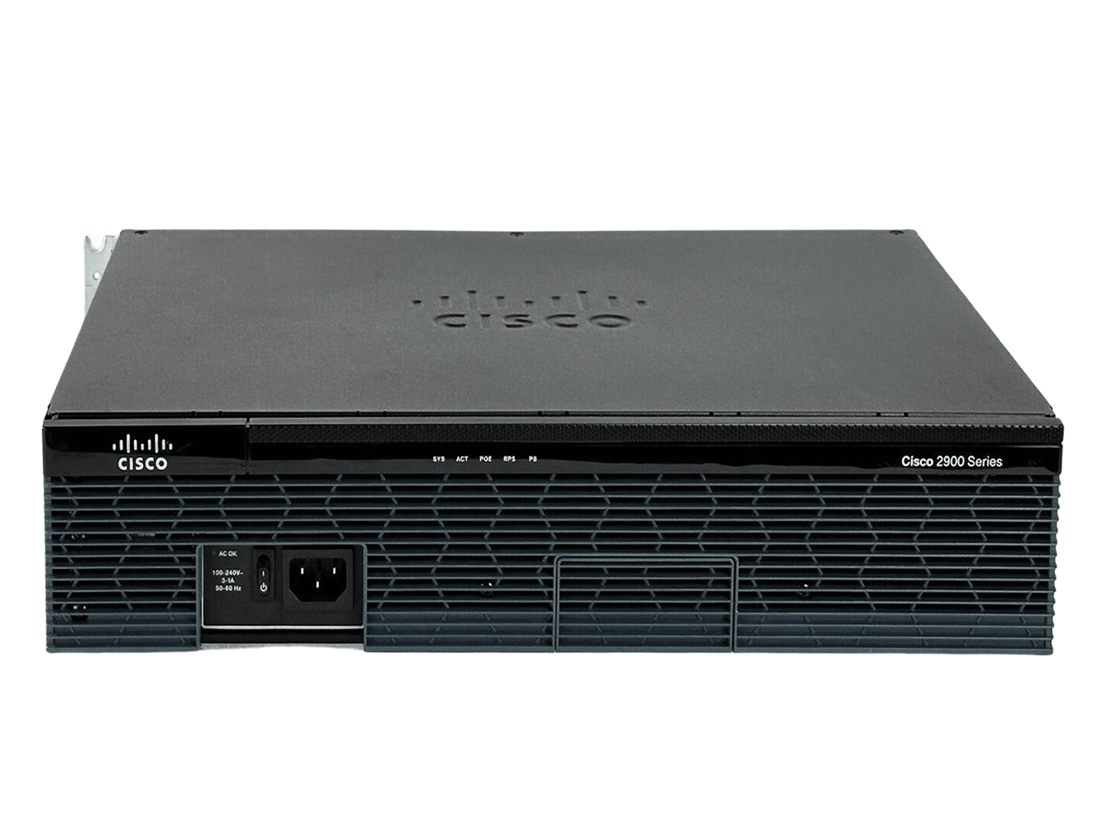 Cisco ISR 2911 Router 2x 1GbE 1x PSU 512MB RAM 256MB CF IPBaseK9 SecurityK9 Ears.