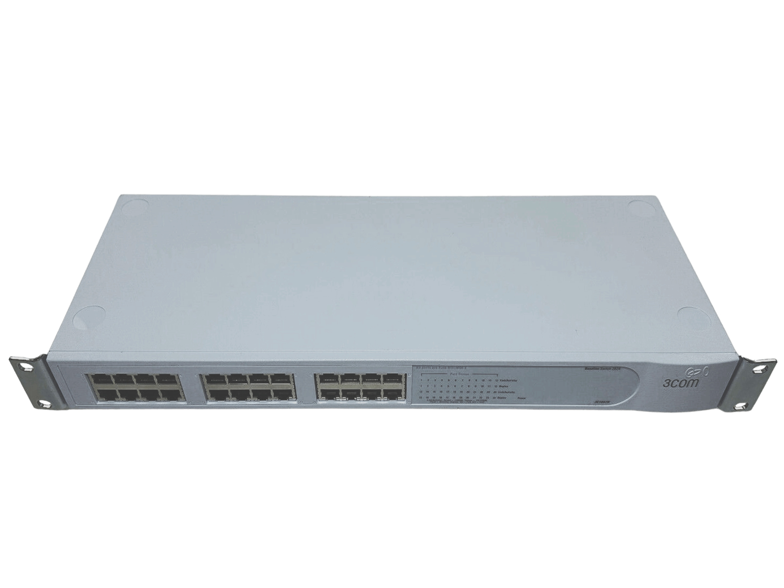 3Com Baseline Switch 2824 24x RJ-45 10/100/1000Mbps Gigabit Ethernet Ports Ears 3C16479.
