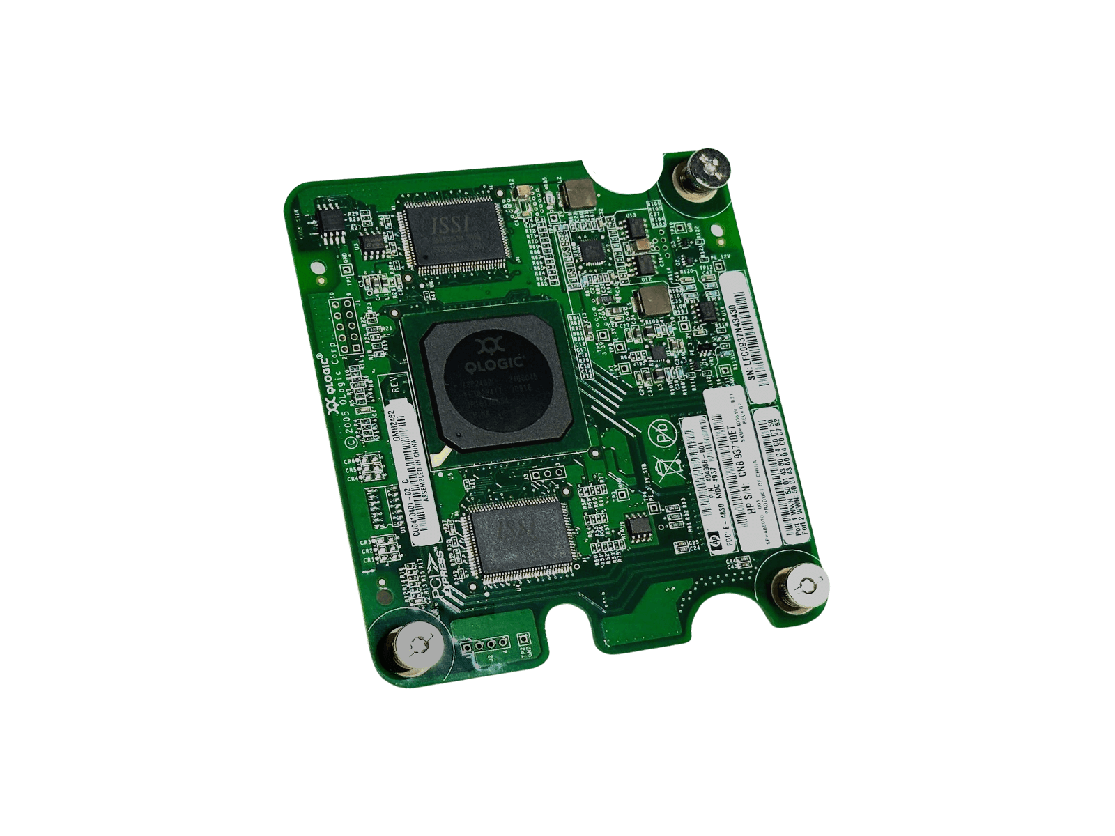 HP 404986-001 4GB Dual-Port Fibre Channel Mezzanine Card Qlogic QMH2462 FC Host Bus Adapter.