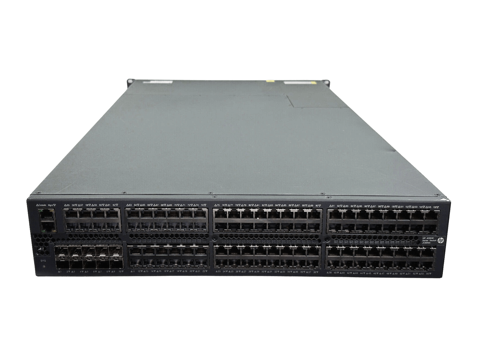 HPE JC694A FlexFabric A5830AF 96G Ethernet Switch 96x 1GbE RJ45 10x 10GbE SFP+ PSU Ears.