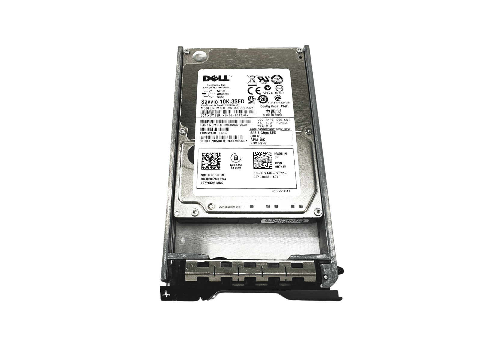 Dell 0R744K 300GB SAS 6Gb/s 10K rpm 2.5" SFF SED HDD Hard Disk Drive