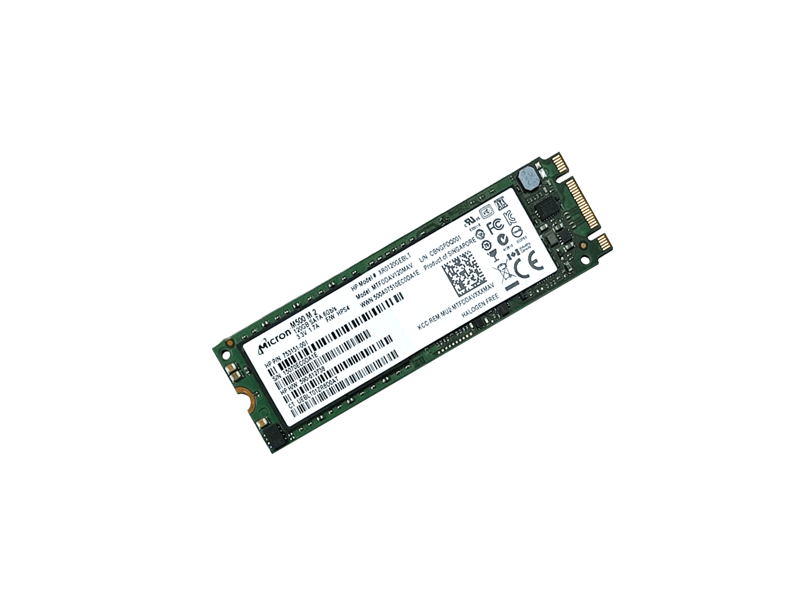 HPE 753151-001 120GB SATA 6Gb/s M.2 2280 MLC SSD Solid State Drive