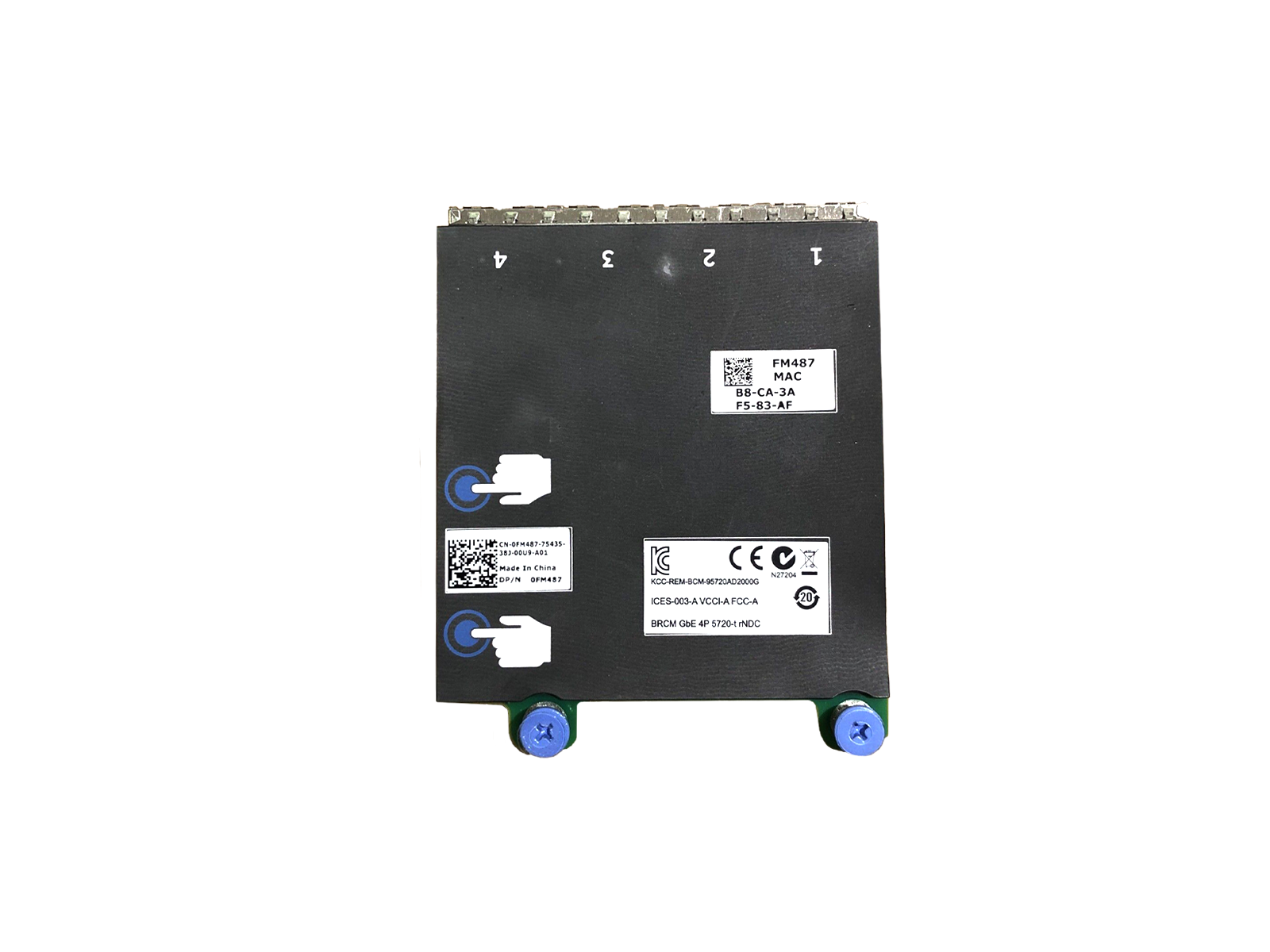 Dell Broadcom 5720 4 Port 1GbE RJ45 NIC rNDC Daughter Card R620 R720 R630 R730.
