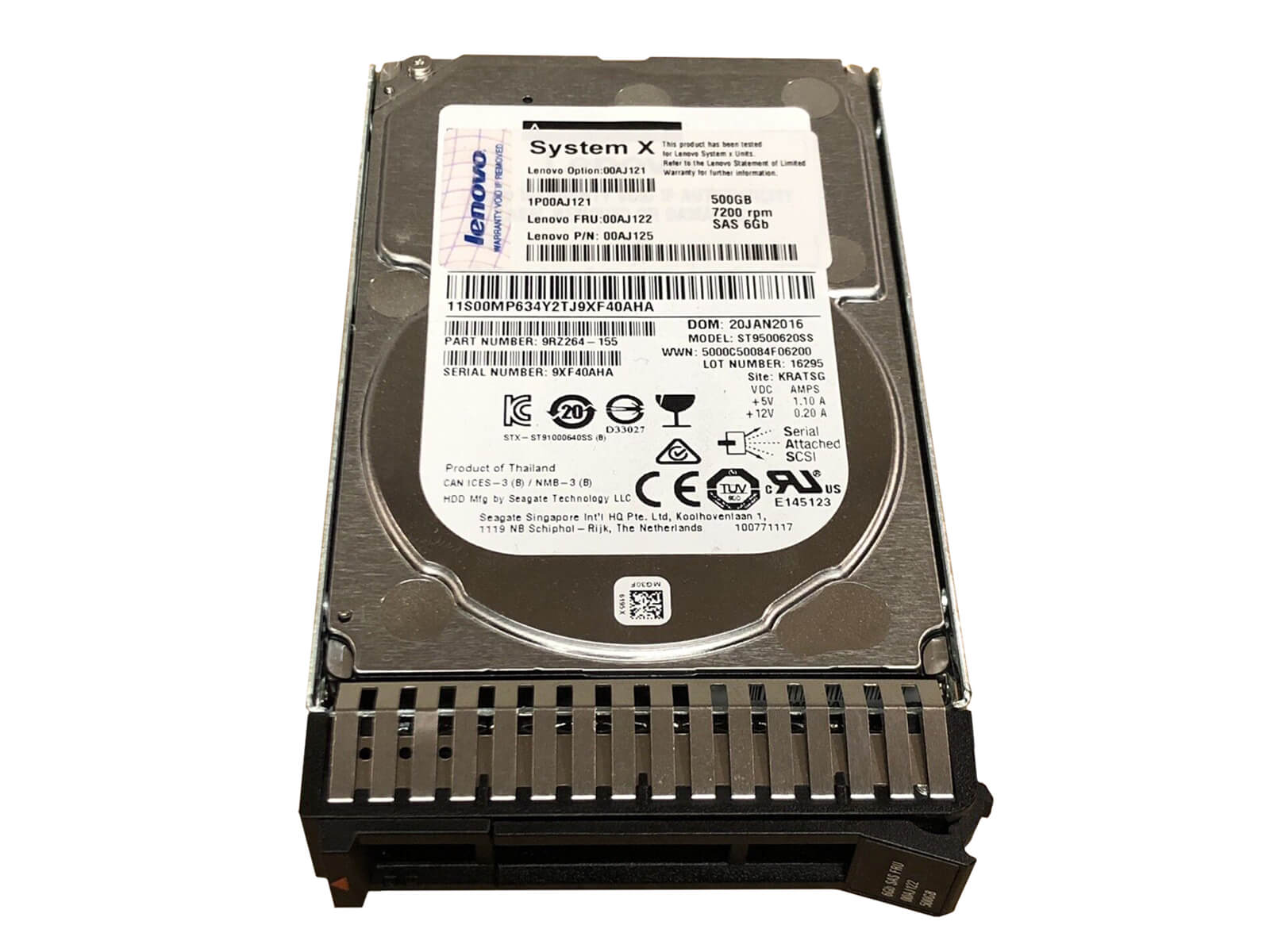 Lenovo 00AJ122 500GB SAS 6Gb/s 7.2K rpm 2.5" SFF 512 HDD Hard Disk Drive
