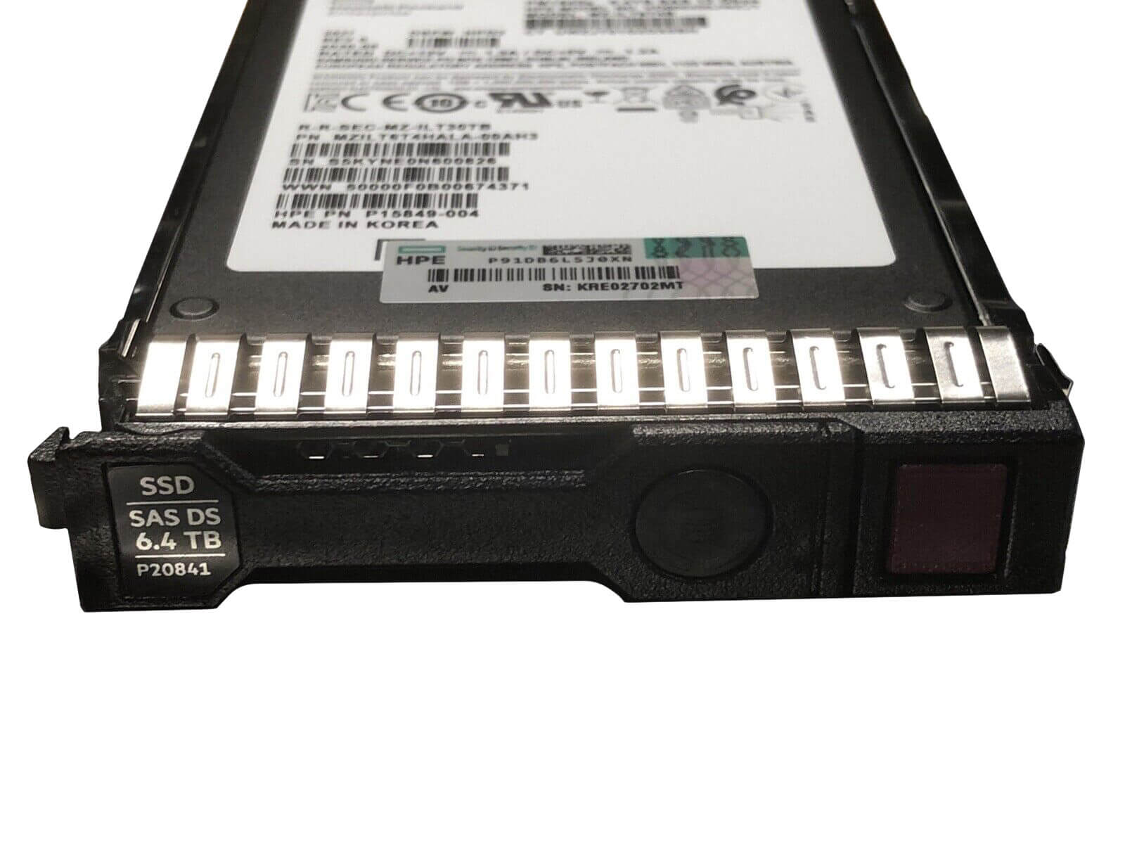 HPE P20841-001 6.4TB SAS 2.5" SFF Mixed Use SC TLC SSD Solid State Drive