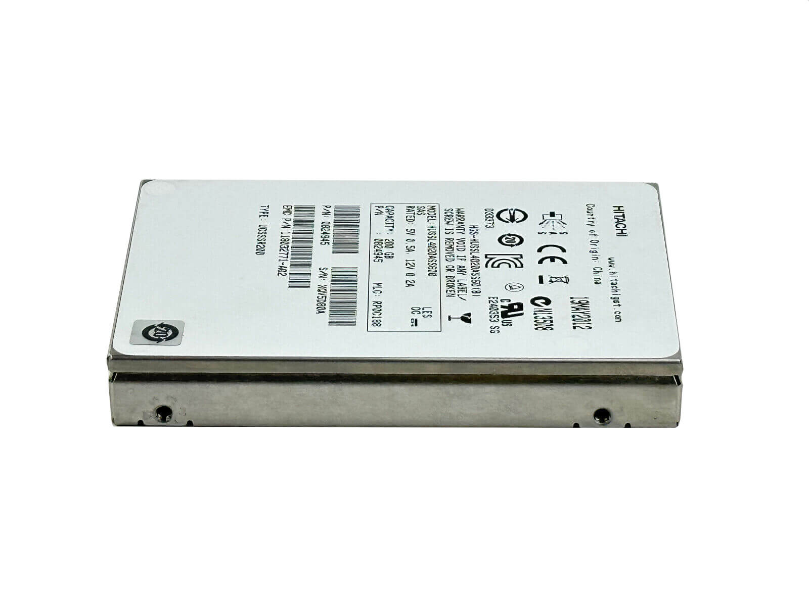 Hitachi 0B24945 200GB SAS 2.5" SFF Write Intensive SLC SSD Solid State Drive