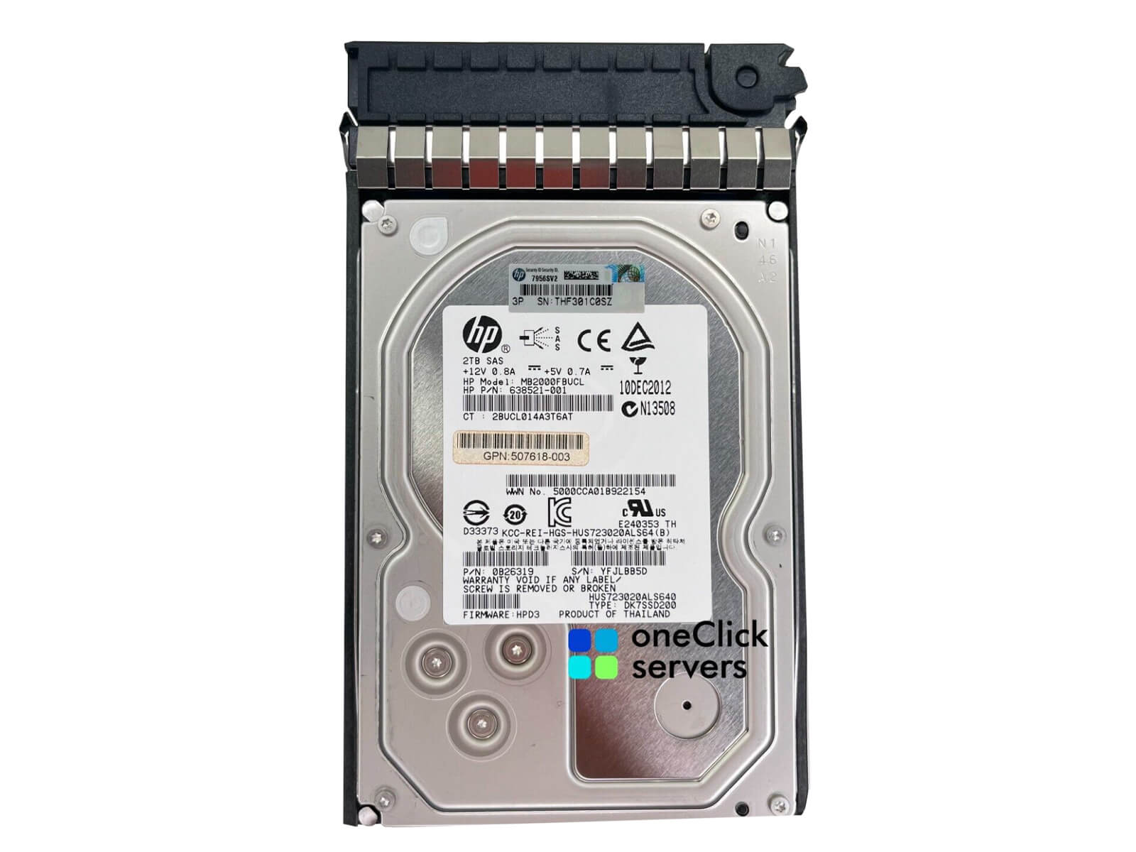 HP 507616-B21 2TB SAS 6Gb/s 7.2K rpm 3.5" LFF MDL SC HDD Hard Disk Drive