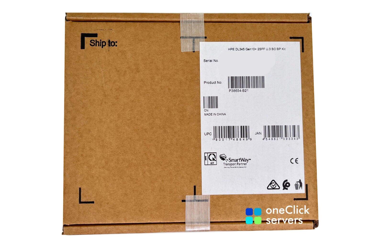 HPE Proliant DL345 Gen10 Plus 2SFF U.3 BC BP Front/Rear Backplane Kit P38654-B21.