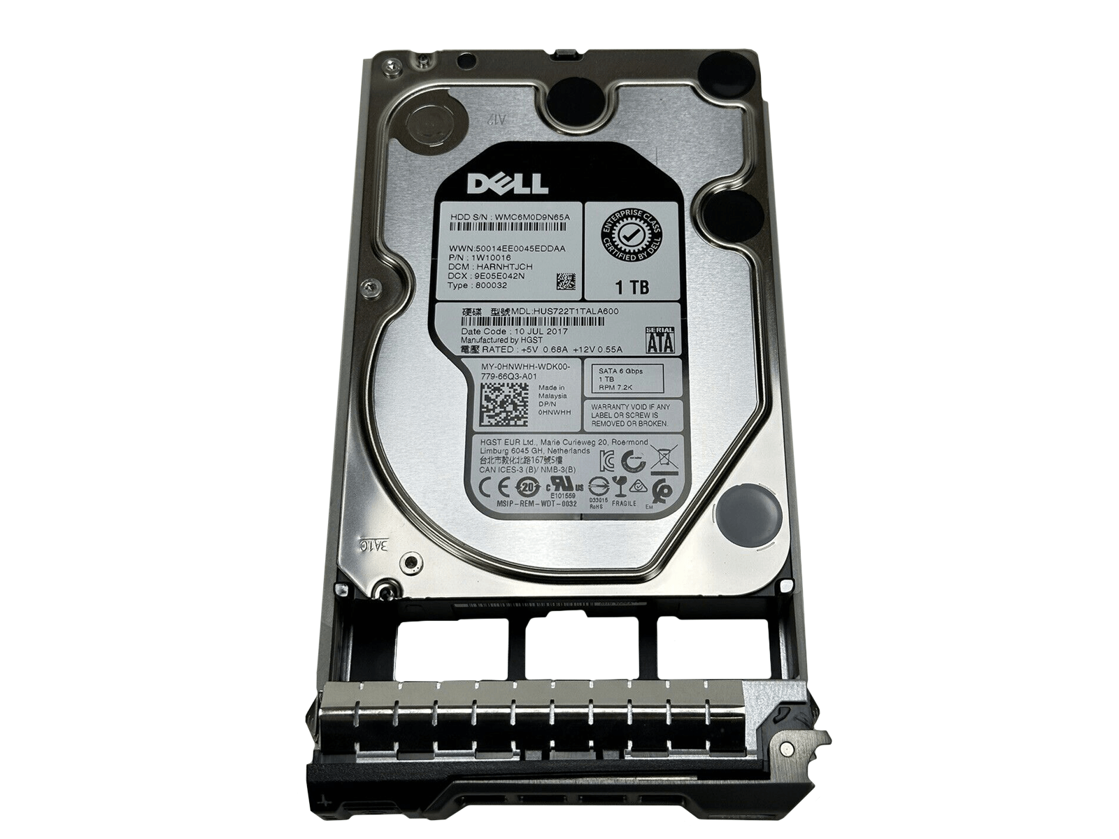 Dell 0HNWHH 1TB SATA 6Gb/s 7.2K rpm 3.5" LFF 512e HDD Hard Disk Drive