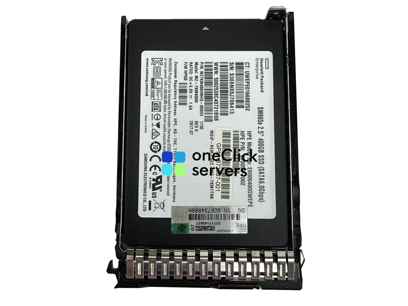 HPE 872512-001 400GB SATA 2.5" SFF Write Intensive SC MLC SSD Solid State Drive