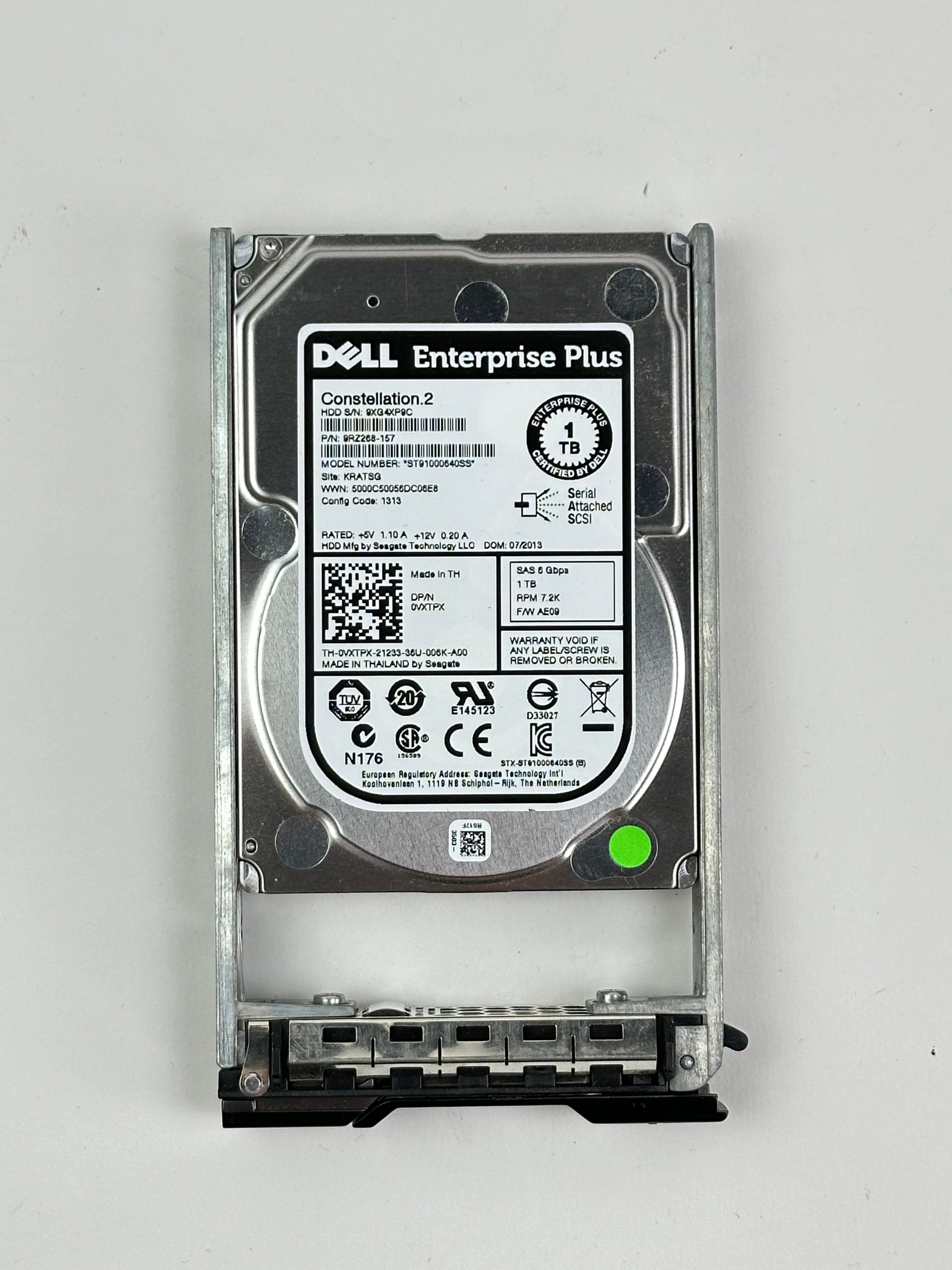Dell 0VXTPX 1TB SAS 6Gb/s 7.2K rpm 2.5" SFF 512e HDD Hard Disk Drive