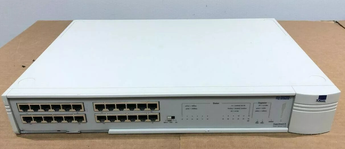 3Com 3C16591 SuperStack II Dual Speed 24-Port Hub RJ-45 Ethernet 10/100