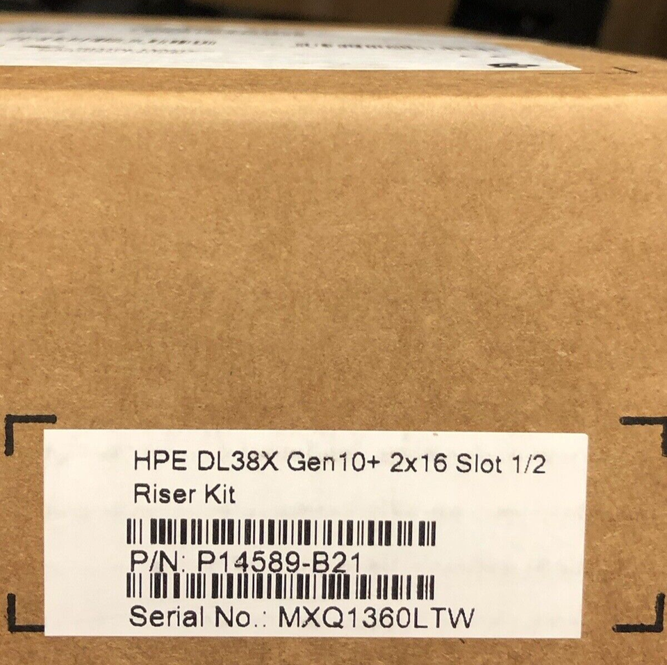 HPE DL38X DL380 DL385 Gen10 Plus & V2 2x16 Slot 1/2 Riser Kit P14589-B21 GPU 4.0