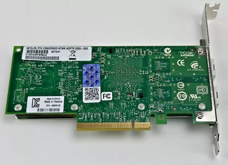Genuine Intel x520-DA2 x520-SR2 Dual Port 10Gb Network Adapter NIC FH Bracket