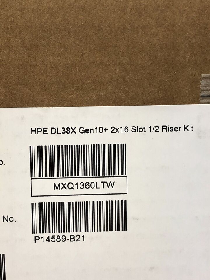 HPE DL38X DL380 DL385 Gen10 Plus & V2 2x16 Slot 1/2 Riser Kit P14589-B21 GPU 4.0