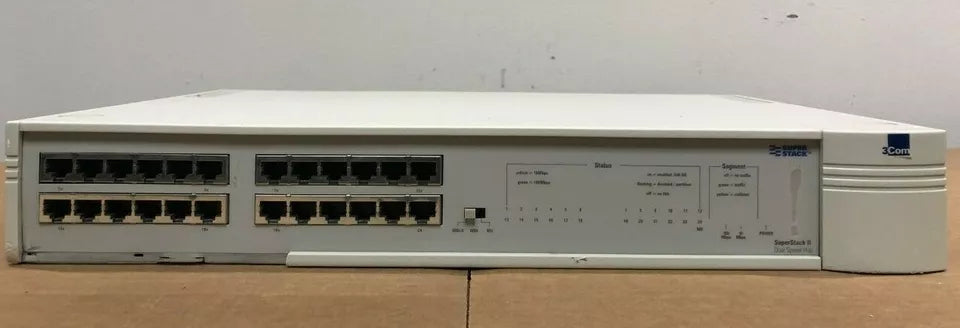 3Com 3C16591 SuperStack II Dual Speed 24-Port Hub RJ-45 Ethernet 10/100