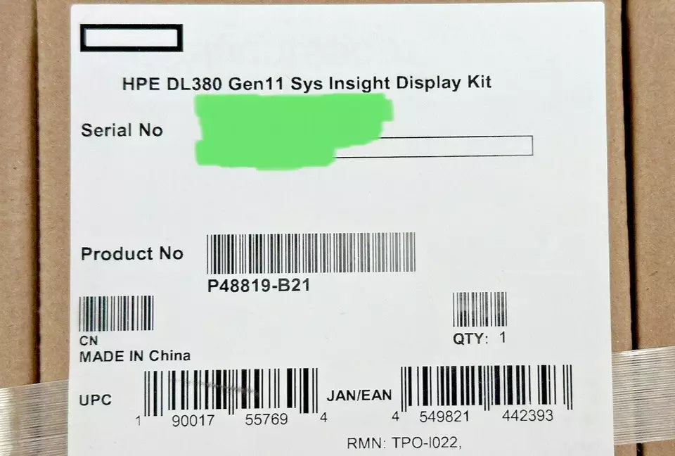 HPE DL380 Gen11 System Insight Display Kit Sys P48819-B21 G11
