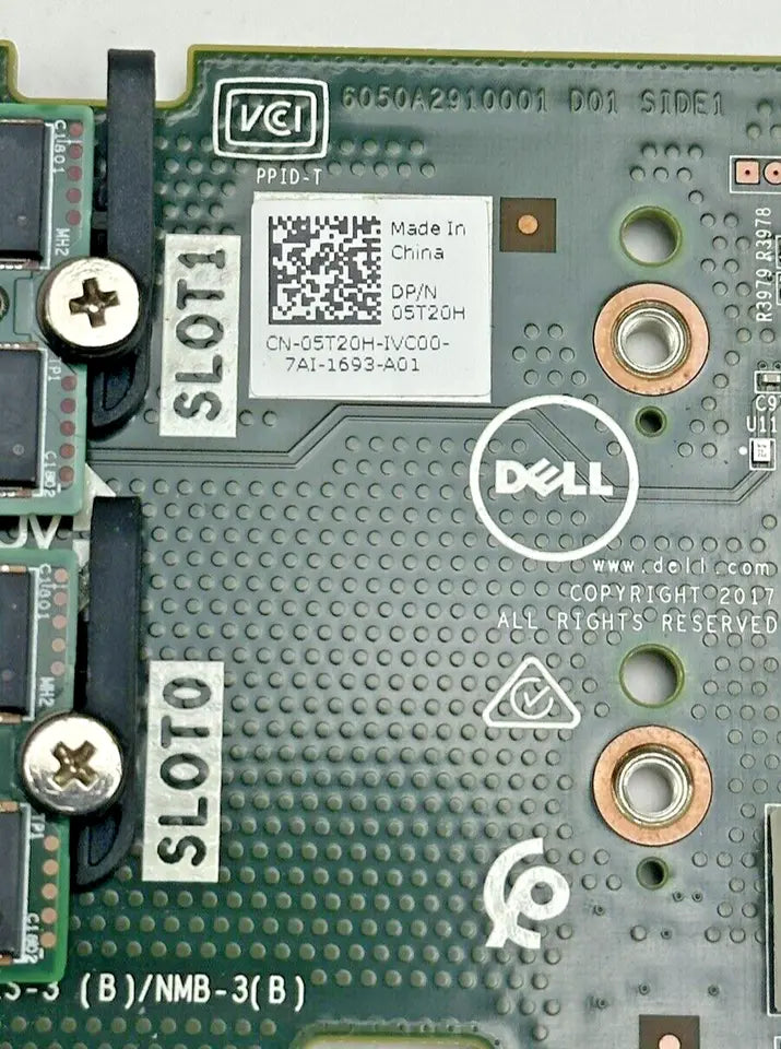 Dell Dual M.2 PCI-E BOSS Boot Controller + 2x Dell GKJOP 120GB M.2 SSD FH