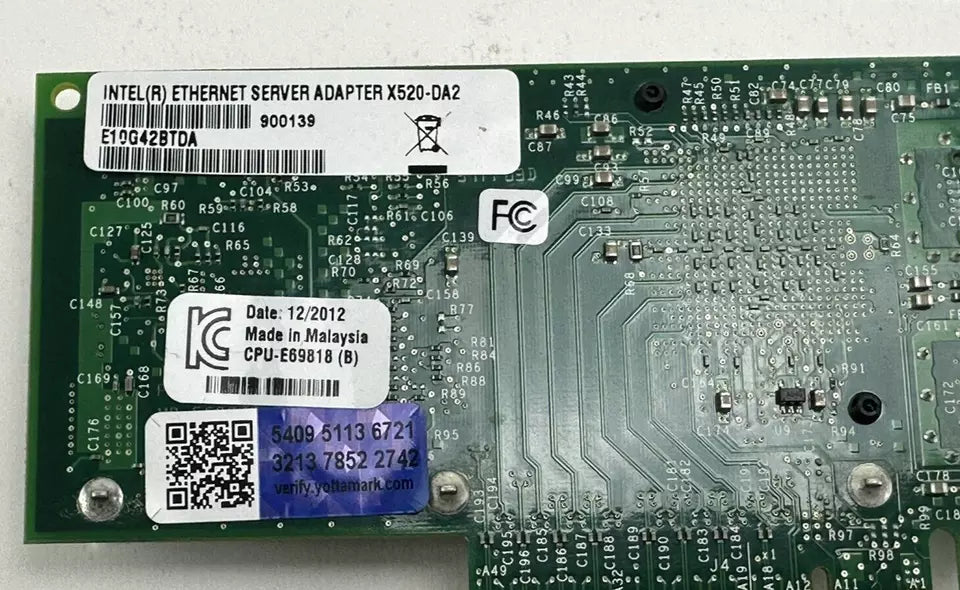 Genuine Intel x520-DA2 x520-SR2 Dual Port 10Gb Network Adapter NIC FH Bracket