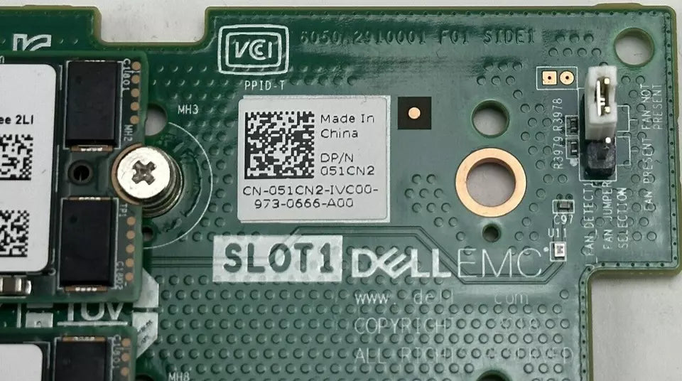 Dell Dual M.2 PCI-E BOSS Boot Controller + 2x Dell WCP9P 480GB M.2 SSD FH